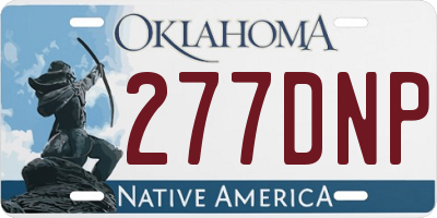 OK license plate 277DNP