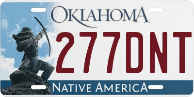 OK license plate 277DNT