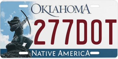 OK license plate 277DOT