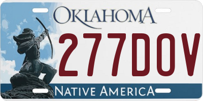 OK license plate 277DOV