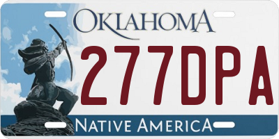 OK license plate 277DPA