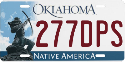 OK license plate 277DPS