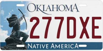 OK license plate 277DXE