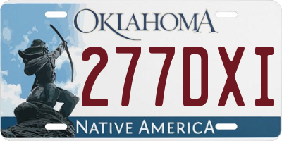 OK license plate 277DXI