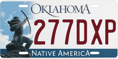 OK license plate 277DXP