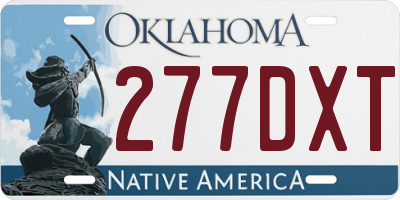 OK license plate 277DXT