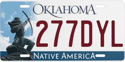 OK license plate 277DYL