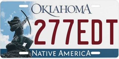 OK license plate 277EDT