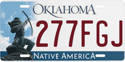 OK license plate 277FGJ