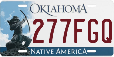OK license plate 277FGQ