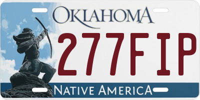 OK license plate 277FIP