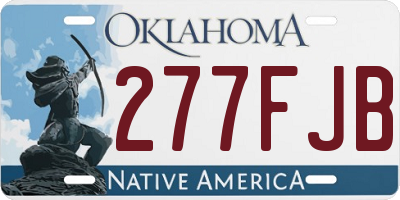OK license plate 277FJB