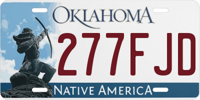 OK license plate 277FJD
