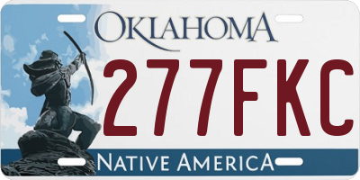 OK license plate 277FKC