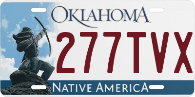 OK license plate 277TVX