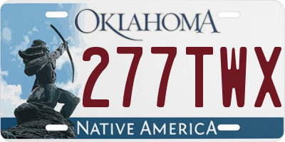OK license plate 277TWX