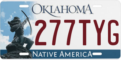 OK license plate 277TYG