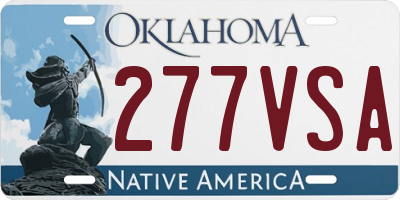 OK license plate 277VSA