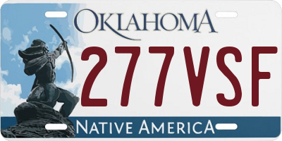OK license plate 277VSF