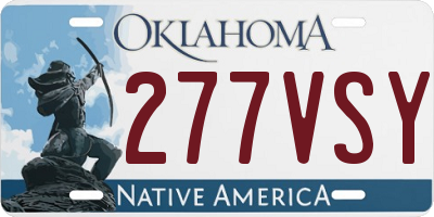 OK license plate 277VSY