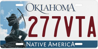 OK license plate 277VTA