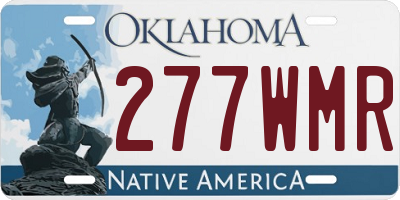 OK license plate 277WMR
