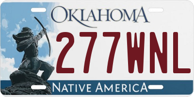 OK license plate 277WNL