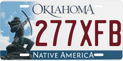 OK license plate 277XFB