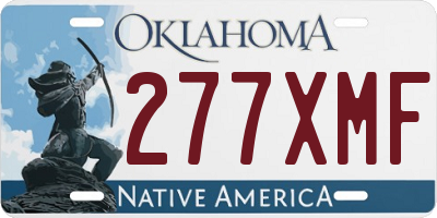 OK license plate 277XMF
