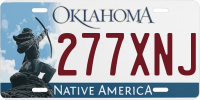 OK license plate 277XNJ