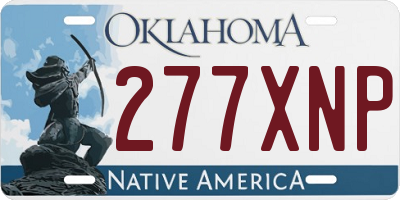 OK license plate 277XNP