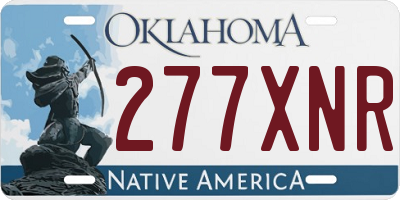 OK license plate 277XNR