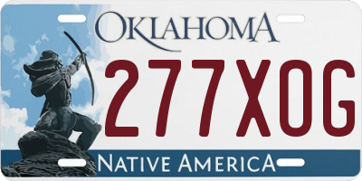 OK license plate 277XOG