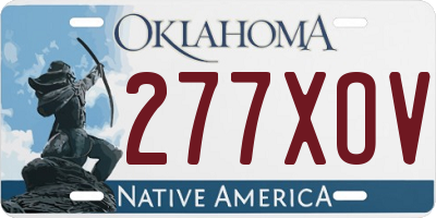 OK license plate 277XOV