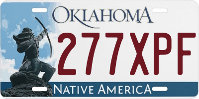 OK license plate 277XPF