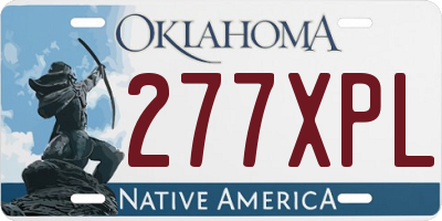 OK license plate 277XPL