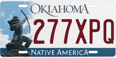 OK license plate 277XPQ