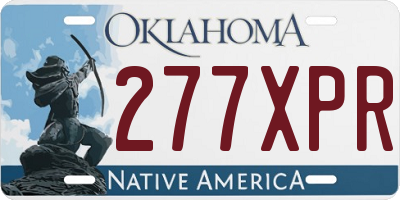 OK license plate 277XPR