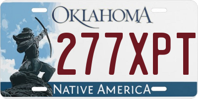 OK license plate 277XPT