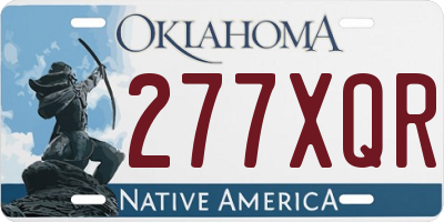 OK license plate 277XQR