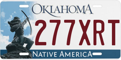 OK license plate 277XRT