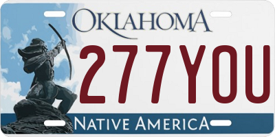 OK license plate 277YOU