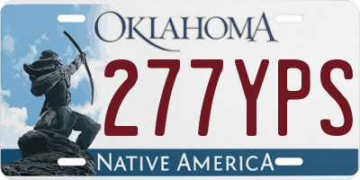 OK license plate 277YPS