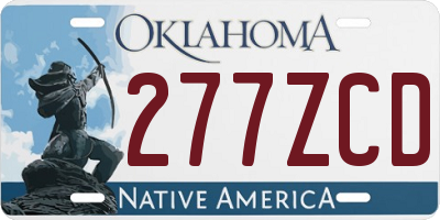 OK license plate 277ZCD