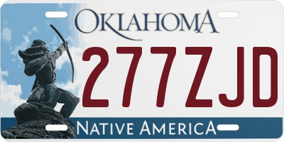 OK license plate 277ZJD