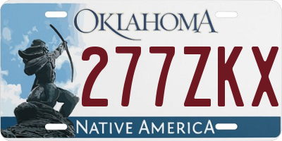 OK license plate 277ZKX