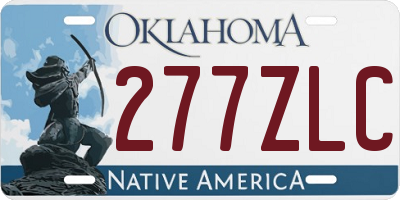 OK license plate 277ZLC
