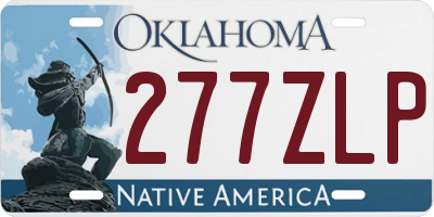 OK license plate 277ZLP