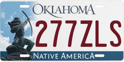OK license plate 277ZLS
