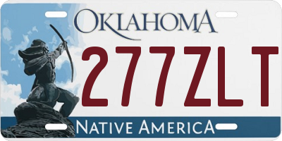 OK license plate 277ZLT